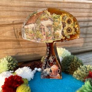 Whimsical Cottage Mushroom Art